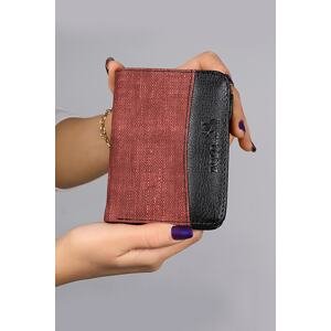 Polo Air Men's Denim Patterned Sports Wallet Claret Red