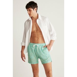 GRIMELANGE Santos Men's Lined 3-Pocket Water Repellent Fabric Marine Short