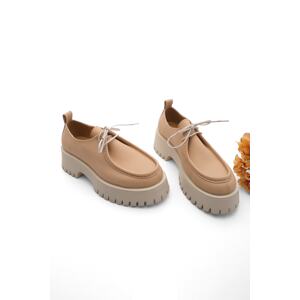 Marjin Oxford Shoes - Brown - Flat