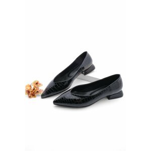 Marjin Women's Flats Pointed Toe Evka Black