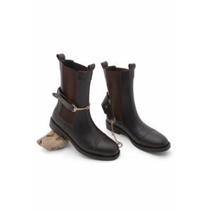 Marjin Ankle Boots - Brown - Flat