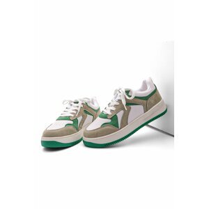 Marjin Women's Sneakers High-Sole Sneakers Aryan Green