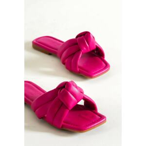 Capone Outfitters Capone Flat Heeled Women's Fuchsia Slippers