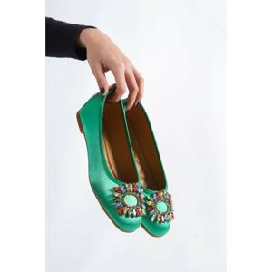 Capone Outfitters Ballerina Flats - Green - Flat
