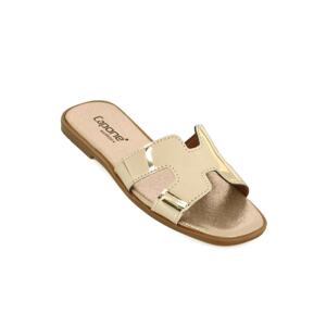 Capone Outfitters Capone Mirror Halsey Gold Women's Slippers
