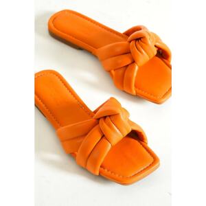 Capone Outfitters Capone Flat Heeled Orange Women's Slippers