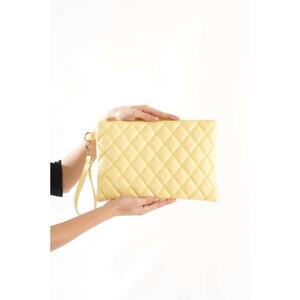 Capone Outfitters Clutch - Yellow - Plain