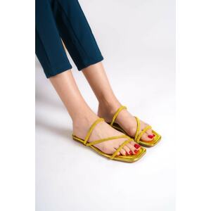 Capone Outfitters Mules - Yellow - Flat