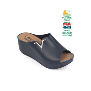 Capone Outfitters Anatomical Soft Comfortable Sole, Wedge Heels Mommy Slippers.