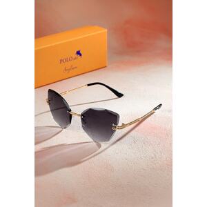 Polo Air Crystal Cut Glass Cat Eye Sunglasses Black Color