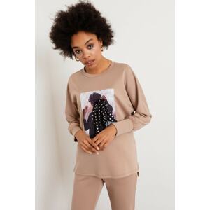 Lafaba Sweatshirt - Brown - Regular fit