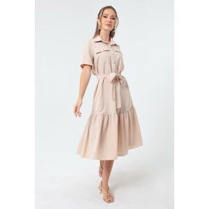 Lafaba Dress - Beige - Smock dress