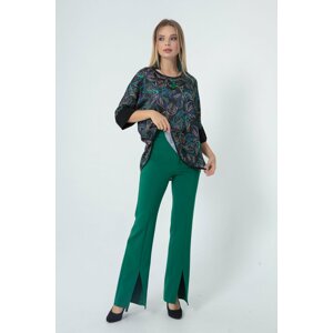 Lafaba Women's Green Pants with Slits