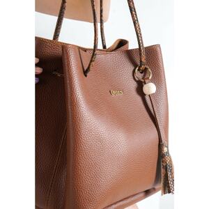 Capone Outfitters Shoulder Bag - Brown - Plain