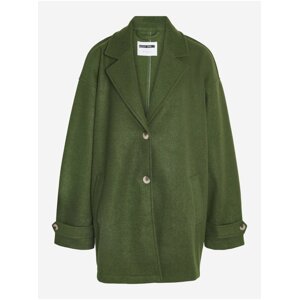 Dark Green Ladies Coat Noisy May Alicia - Ladies