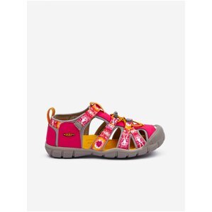 Dark Pink Girly Outdoor Sandals Keen Seacamp - Girls