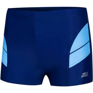 AQUA SPEED Kids's Swimming Shorts Andy Navy Blue/Blue Pattern 12