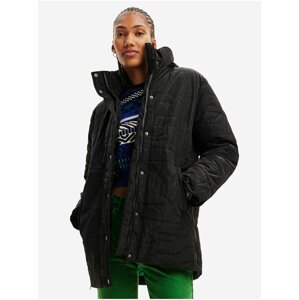 Black Desigual Tulip Women's Winter Jacket - Ladies