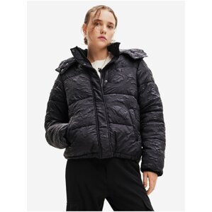 Black Ladies Winter Quilted Jacket Desigual Calgary - Women