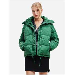 Green Ladies Winter Quilted Jacket Desigual Calgary - Women