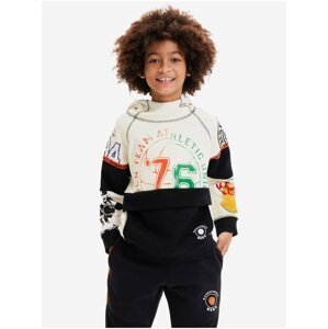 Black and cream boys hoodie Desigual Renne - Boys