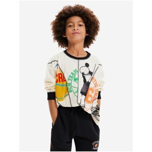 Desigual Roy Cream Long Sleeve T-Shirt for Boys - Boys