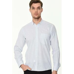 G625 DEWBERRY LINEN SHIRT-PLAIN CLEAR BLUE