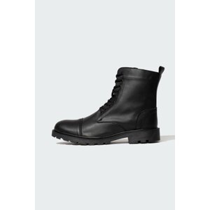 DEFACTO Faux Leather Serrated Sole Boots