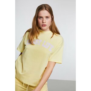 GRIMELANGE Puerto Relaxed Yellow T-shir
