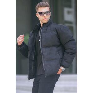 Madmext Black Nubuck Men's Down Jacket 6802