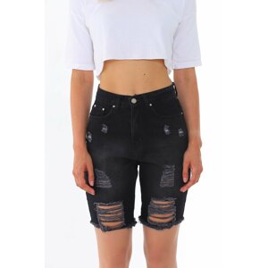 BİKELİFE Blue High Waist Denim Shorts