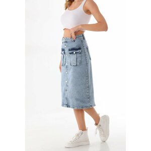 BİKELİFE Skirt - Blue - Midi