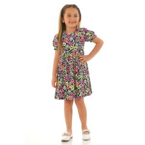 zepkids Girl's Dress in Green with a Floral Pattern
