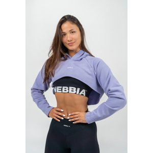 NEBBIA Crop sweatshirt with long sleeves and hood GYM TIME