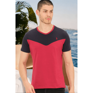 T8591 DEWBERRY MENS T-SHIRT-PLAIN BURGUNDY