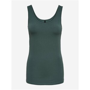 Dark Green Womens Basic Tank Top ONLY Live Love - Women