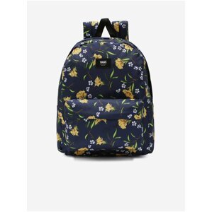 Dark blue womens flowered backpack VANS Old Skool H2O - Women