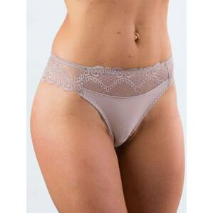 Tango panties with lace beige