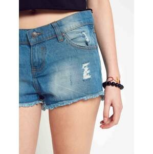 Shorts with abrasions blue