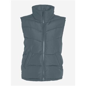 Grey Ladies Quilted Vest Noisy May Dalcon - Ladies