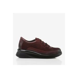 Hotiç Genuine Leather Claret Red Women's Sports Shoes