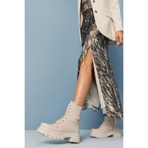 Yaya by Hotiç Ankle Boots - Beige - Block