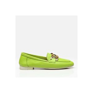 Hotiç Loafer Shoes - Green - Flat