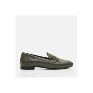 Yaya by Hotiç Loafer Shoes - Green - Flat