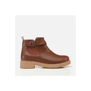 Yaya by Hotiç Ankle Boots - Brown - Flat