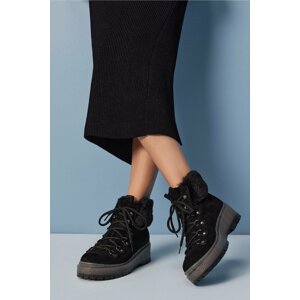 Hotiç Black Women's Flat Boots