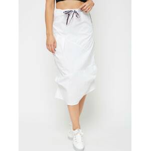 Midi skirt with stripe white