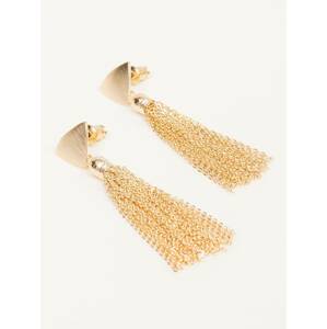Gold-plated tassel earrings