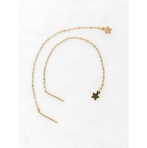 Earrings on a chain with a star