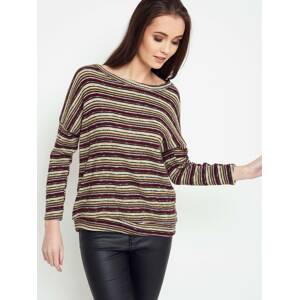 Multicolor knitted blouse with stripes